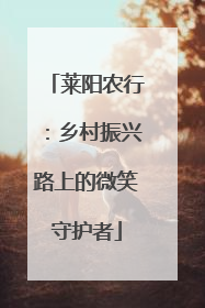 莱阳农行：乡村振兴路上的微笑守护者